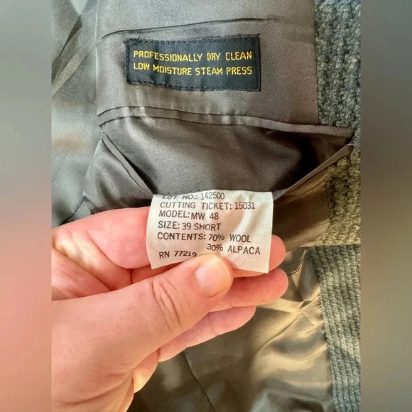 Pierre Balmain Wool Alpaca Blazer Jacket Green Size 39S - Picture 11 of 11